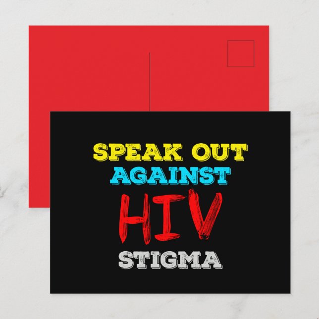 Cartão Postal Fale Contra o Estigma do HIV - Sensibilização para (Frente/Verso)