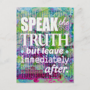 Cartão Postal Fale o Cartão-postal da Verdade