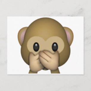 Cartão Postal Fale Sem Macaco Mau - Emoji