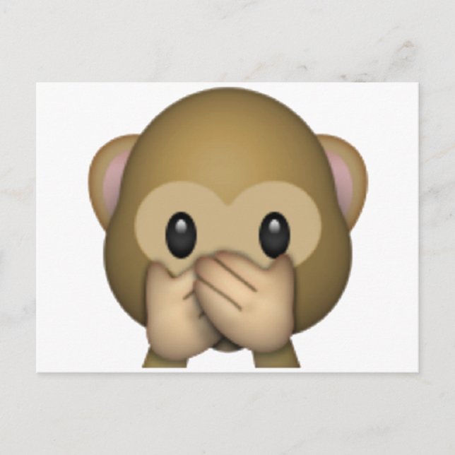 Cartão Postal Fale Sem Macaco Mau - Emoji (Frente)