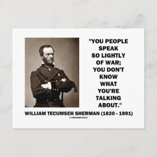 Cartão Postal Fale Tão Ligeiramente Da Guerra William T. Sherman