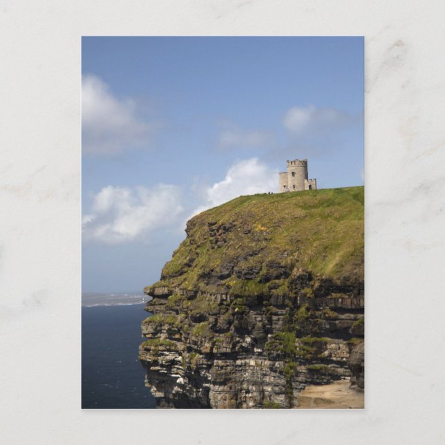 Cartão Postal Falésias Cênicas de Moher e Torre de O'Brien. (Frente)