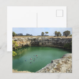 Cartão Postal Falésias de Calcário e Águas Esmeralda