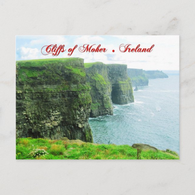 Cartão Postal Falésias de Moher, Condado de Clare, Irlanda (Frente)