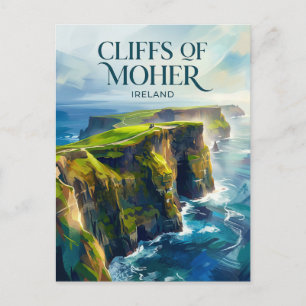 Cartão Postal Falésias de Moher Irlanda