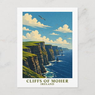Cartão Postal Falésias de Moher Irlanda Condado de Clare Viagem