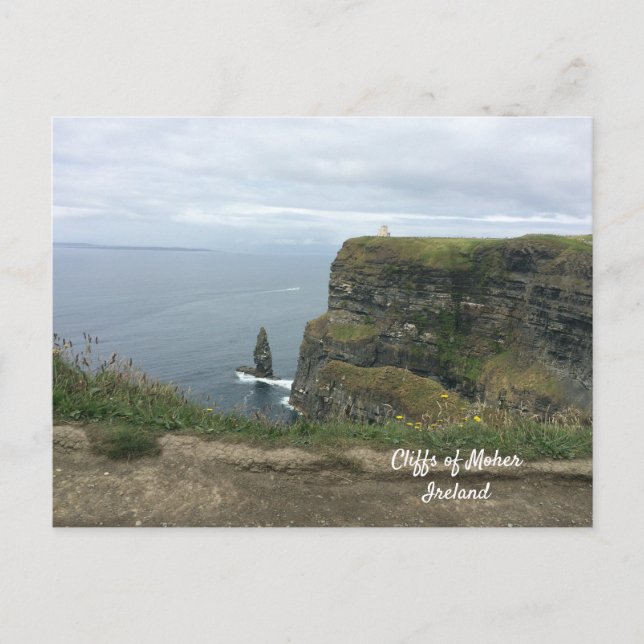 Cartão Postal Falésias de Moher na Irlanda (Frente)