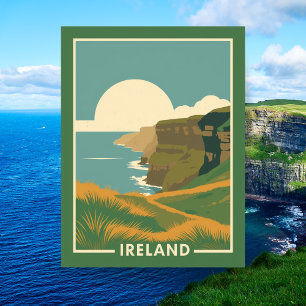 Cartão Postal Falésias de Moher Paisagem Irlanda Viagem 