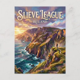 Cartão Postal Falésias de Slieve League Irlanda