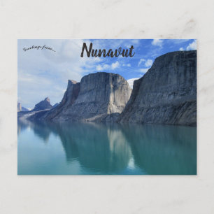 Cartão Postal Falésias em Nunavut Canadá