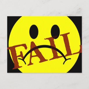 Cartão Postal FALHA no rosto
