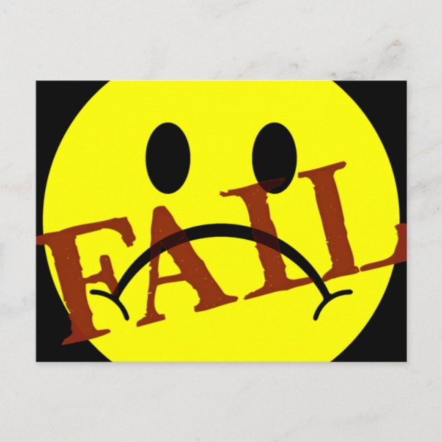 Cartão Postal FALHA no rosto (Frente)