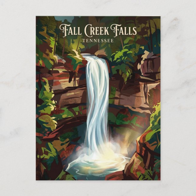 Cartão Postal Fall Creek Falls Tennessee (Frente)