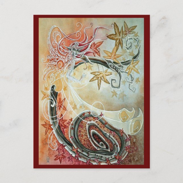 Cartão Postal Fall Faery (Frente)