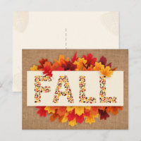 Fall Farmhouse Colorors Autumn Leaves em Burlap