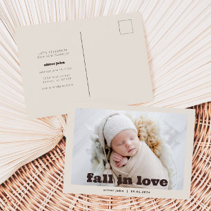Cartão Postal Fall in Love Sip and See Party Postcard Invite