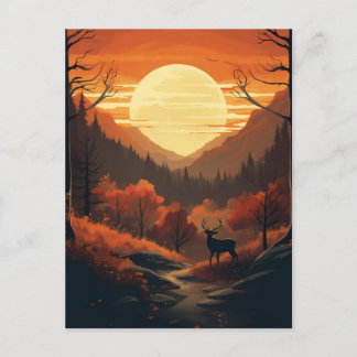 Cartão Postal Fall Moon