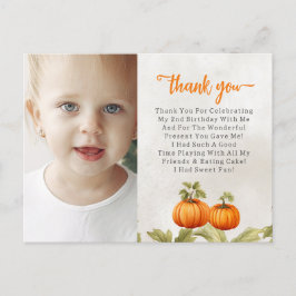 Cartão Postal Fall Orange Pumpkin Patch Aniversário Queimado Obr