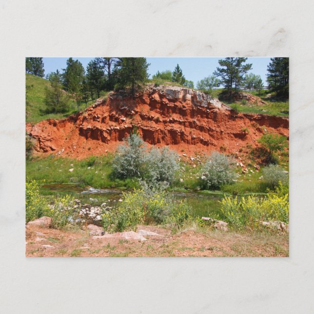 Cartão Postal Fall River, Hot Primaveras, Dakota do Sul (Frente)