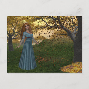 Cartão Postal Fall Season Queen - Cartões-postais fantasia