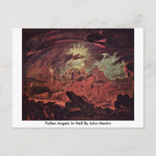 Cartão Postal Fallen Angels No Inferno Por John Martin