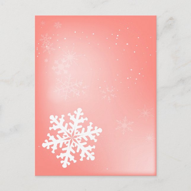 Cartão Postal Falling Snowflake (Frente)