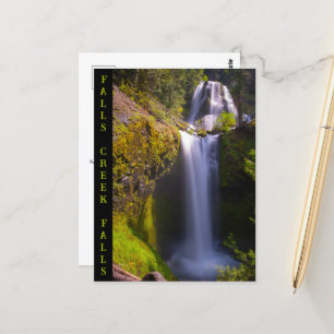 Cartão Postal Falls Creek Falls Gifford Pinchot Floresta Naciona