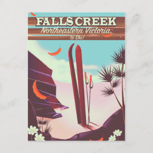 Cartão Postal Falls Creek, Nordeste da Austrália Cartaz de esqui