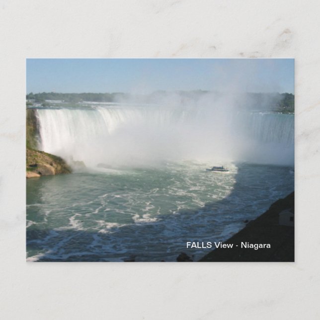 Cartão Postal Falls View : Niagara EUA Canadá (Frente)