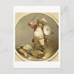 Cartão Postal Falstaff with the Body of Hotspur, c.1786 (óleo em