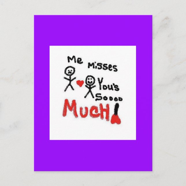 Cartão Postal Faltando você (Frente)