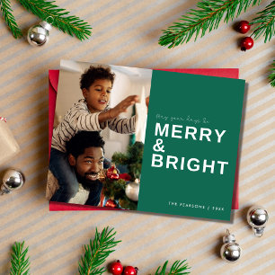Cartão Postal Família Alegre e Radiante Foto de Natal Férias de 