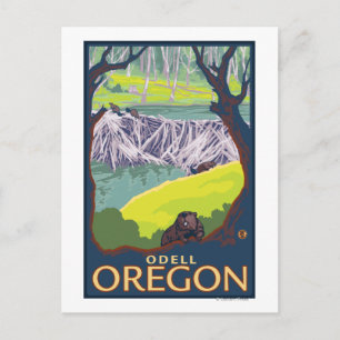 Cartão Postal Família Beaver - Odell, Oregon