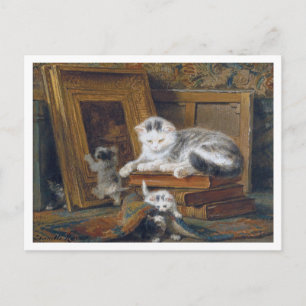 Cartão Postal Família Cat, Henriette Ronner-Knip