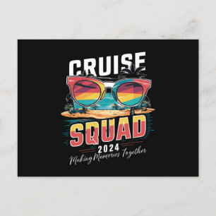 Cartão Postal Família Cruise Squad 2024 Summer Vacation Matching