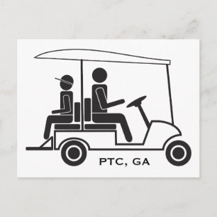 Cartão Postal Família de Carrinhos de Golfe do PTC GA