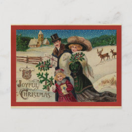 Cartão Postal Família de Natal Vitoriana