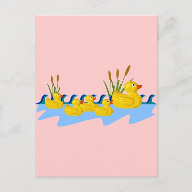 Cartão Postal Família de Patos (Frente)