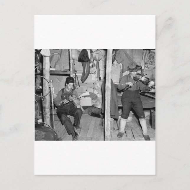 Cartão Postal Família de Rabecas de Iron River, década de 1930 (Frente)