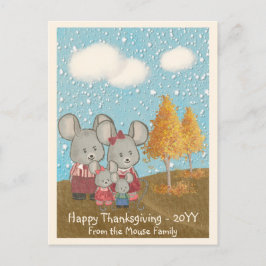 Cartão Postal Família de Ratos Bonitos no Park Happy Graças