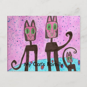 Cartão Postal Família do meu gato feita por Simo