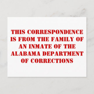 Cartão Postal Família DoC do Alabama