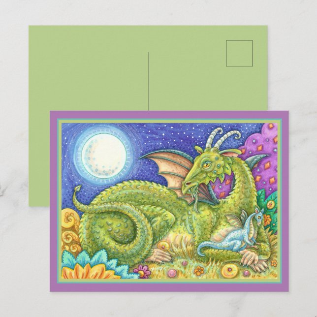 CARTÃO POSTAL FAMÍLIA DRAGON DA PRÓXIMA GERAÇÃO, FANTASIA QUÍMIC (Frente/Verso)