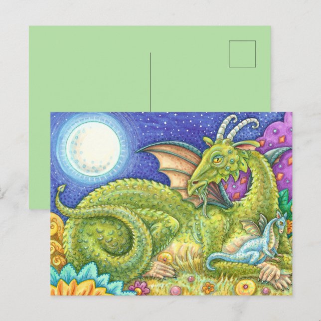 CARTÃO POSTAL FAMÍLIA DRAGON DA PRÓXIMA GERAÇÃO, FANTASIA QUÍMIC (Frente/Verso)