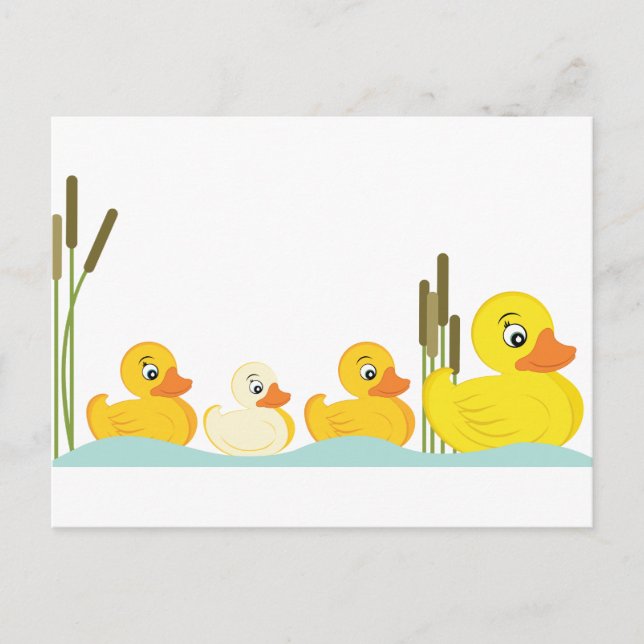 Cartão Postal Família Ducky (Frente)