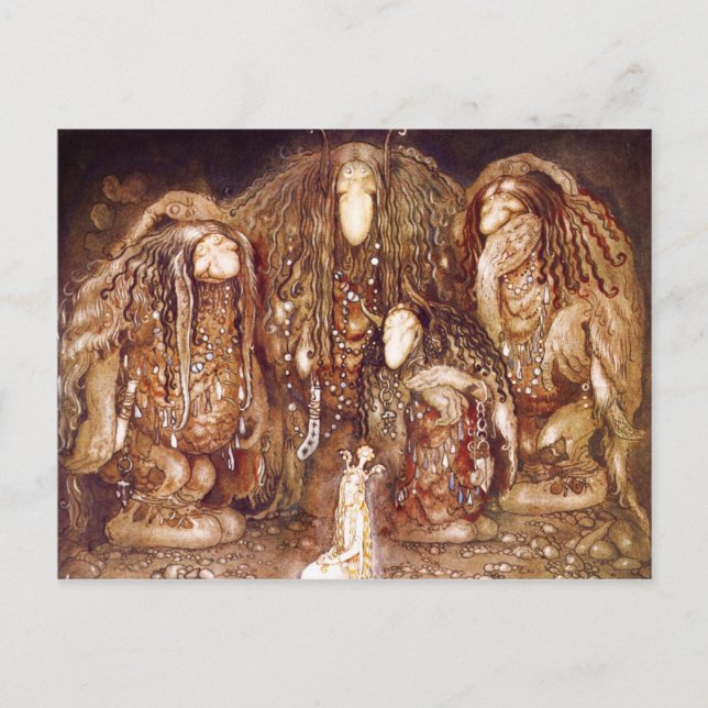 Cartão Postal Família e Princesa troll (Frente)