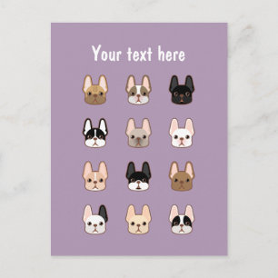 Cartão Postal Família Frenchies