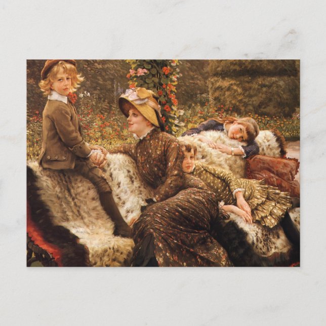 Cartão Postal Família Garden Bench Fine art (Frente)