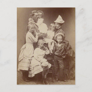 Cartão Postal Família Imperial da Prússia cerca de 1874