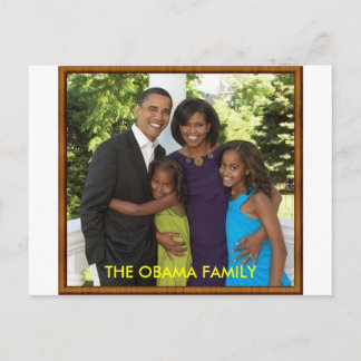 CARTÃO POSTAL FAMÍLIA OBAMA
